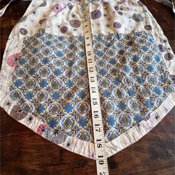 Vintage Handmade Atomic Pattern Hostess Apron With Pockets - Picture 4 of 8